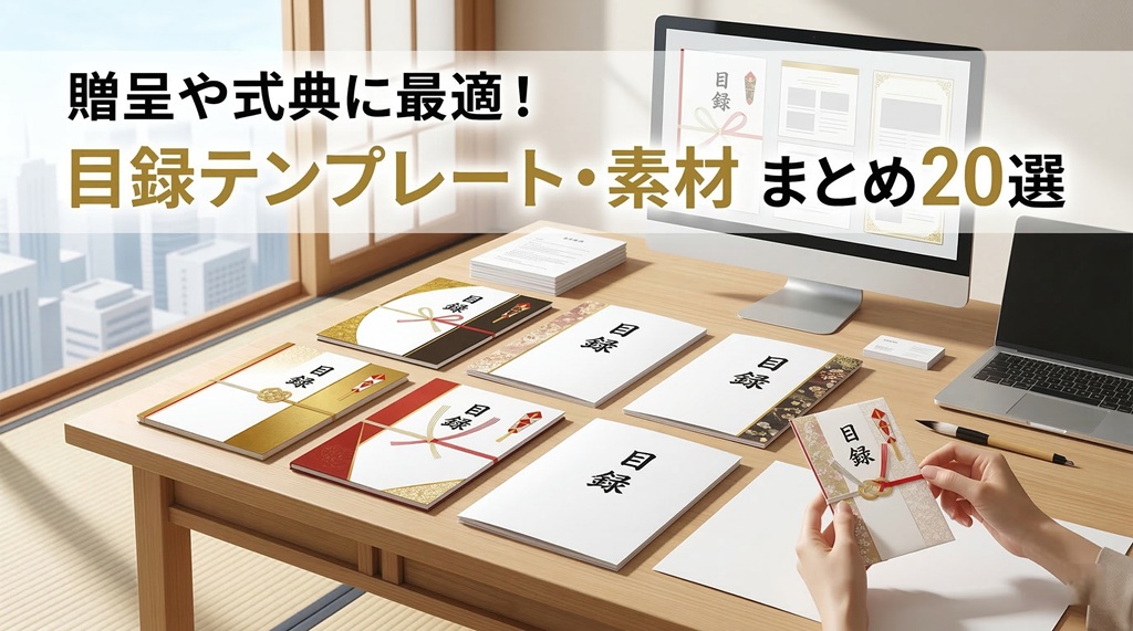 贈呈や式典に最適な目録のテンプレート素材の無料ダウンロードリスト | 無料で使えるひな形などのご紹介 雛形本舗